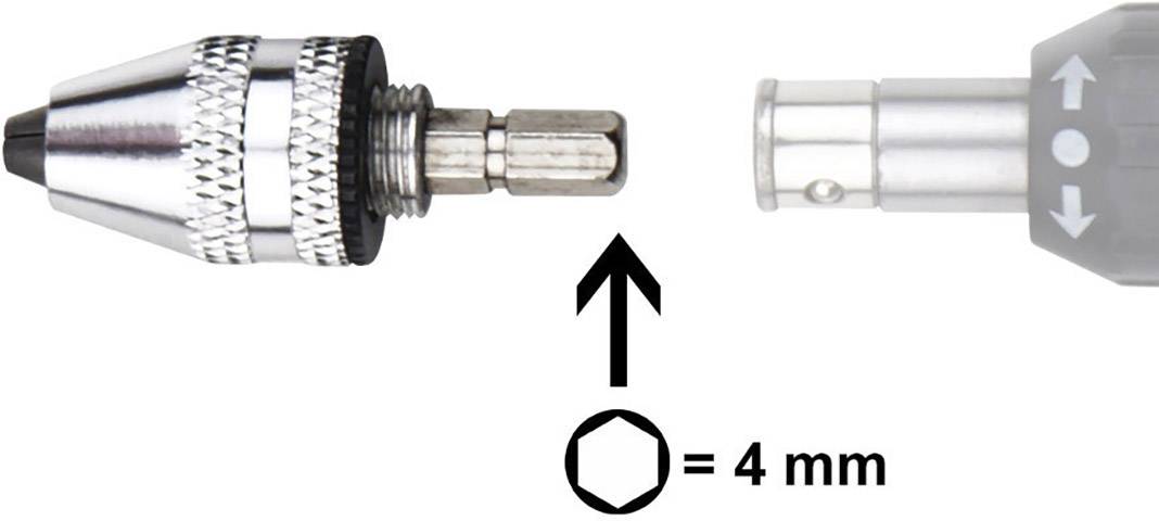 Mandrin à serrage rapide avec embout hexagonal de 4 mm Donau Elektronik MBS01 0,3 - 3,2 mm