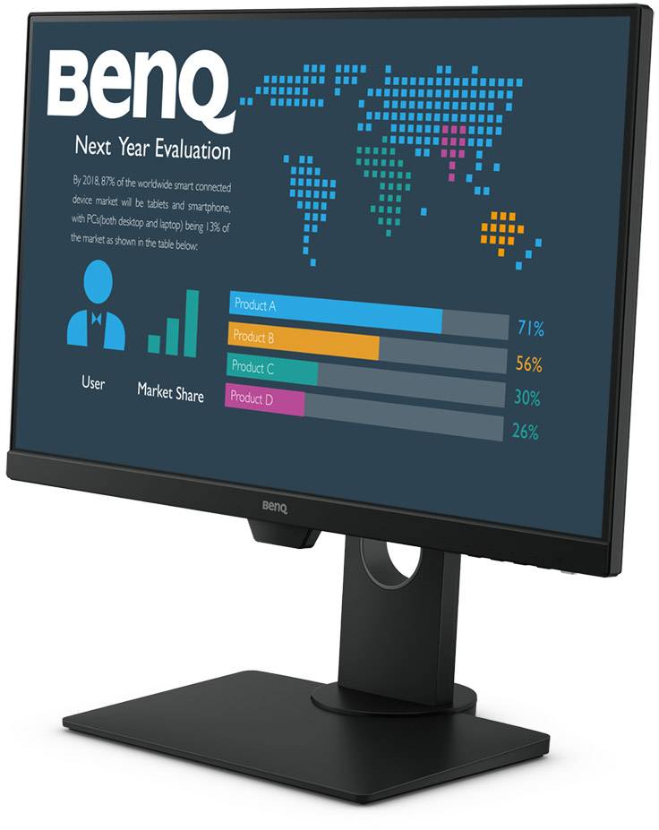 Moniteur LED BenQ BL2480T CEE E (A - G) 60.5 cm 23.8 pouces 1920 x 1080 pixels 16:9 5 ms HDMI™, DisplayPort, VGA, casque