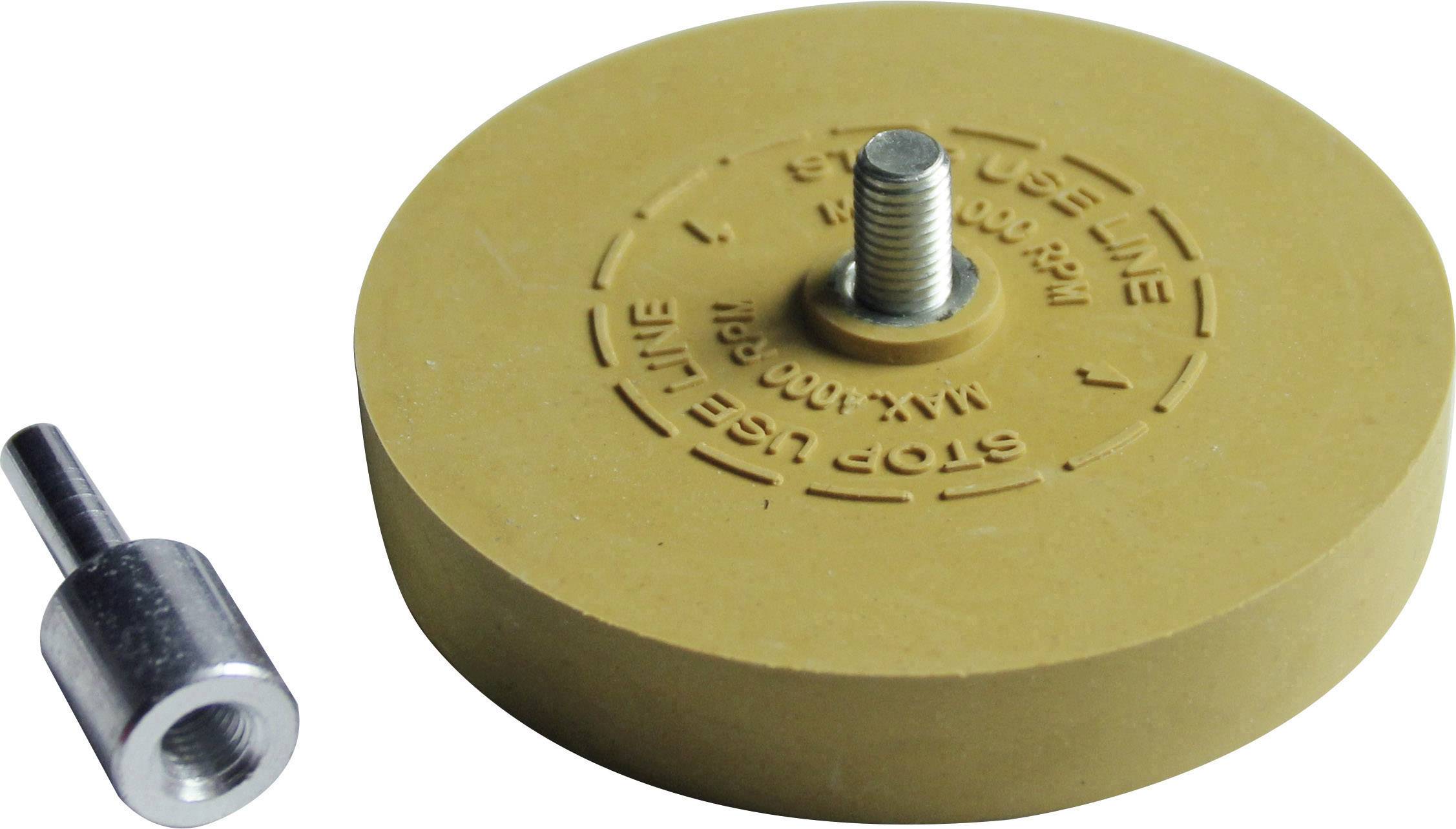 Un dissolvant pour autocollants à côté d'un dispositif de fixation par vis. Il est utilisé pour éliminer les résidus d'autocollants des surfaces.