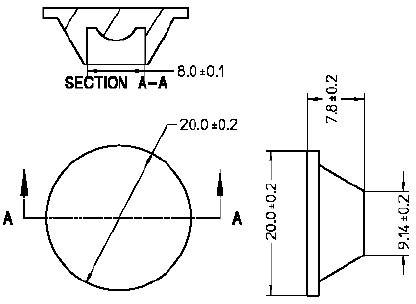 Broadcom ASMT-M015 Optique LED transparent transparent 15 ° Nombre de LED (max.): 1 Pour LED: LED Avago® type ASMT-Mxxx