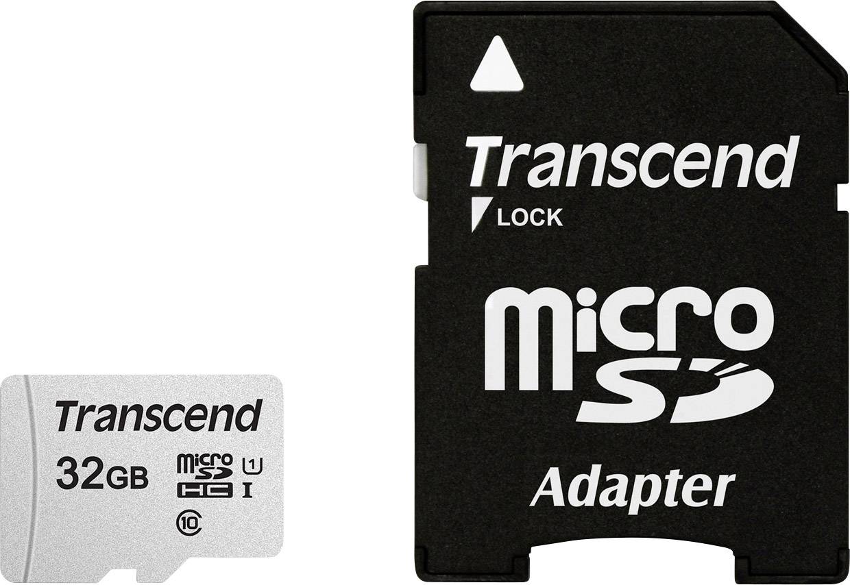 Transcend Premium 300S Carte microSDHC 32 GB Class 10, UHS-I, UHS-Class 1 avec adaptateur SD