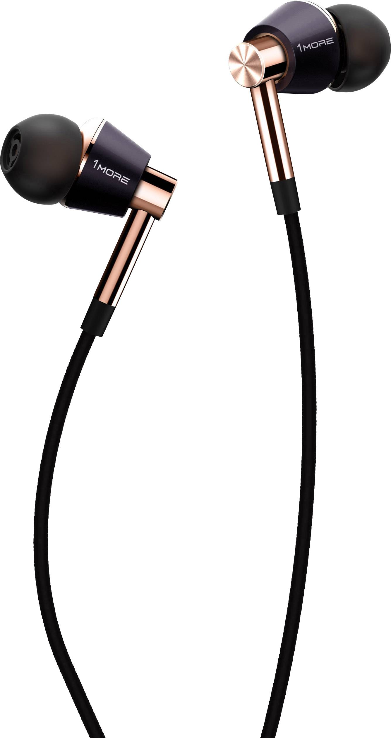 1more E1001 Triple Driver Hi-Fi Écouteurs intra-auriculaires intra-auriculaire micro-casque or