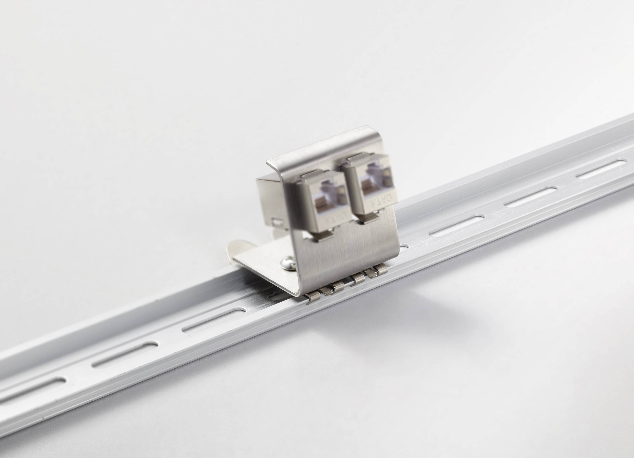 Renkforce adaptateur pour rail DIN 2x blanc, acier inoxydable