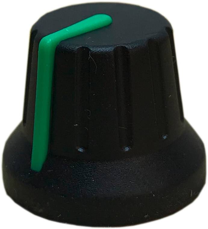 PSP 49009-GREEN 49009-GREEN Tête de bouton rotatif avec pointeur noir, vert (Ø x H) 18.8 mm x 15.24 mm