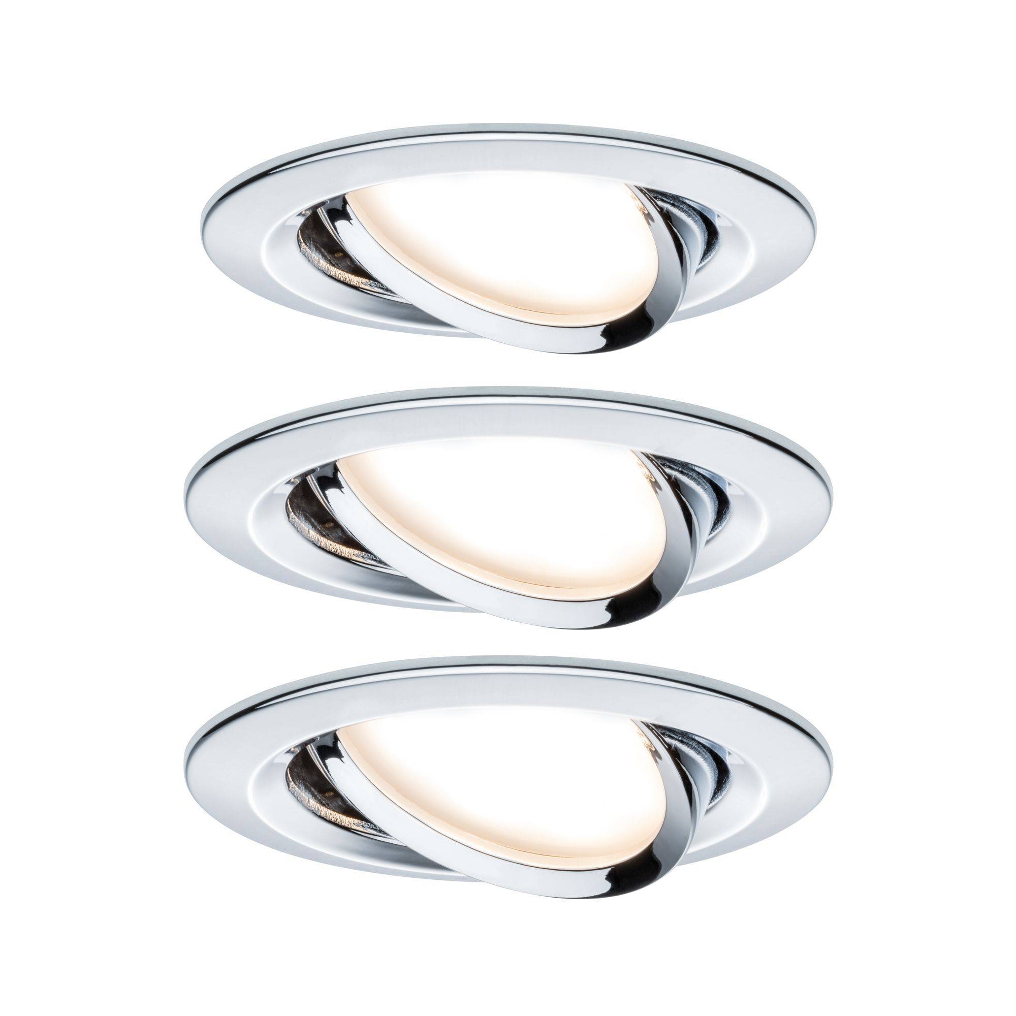 Paulmann 93452 Nova Spot encastrable jeu de 3 LED LED 18 W chrome (brillant)