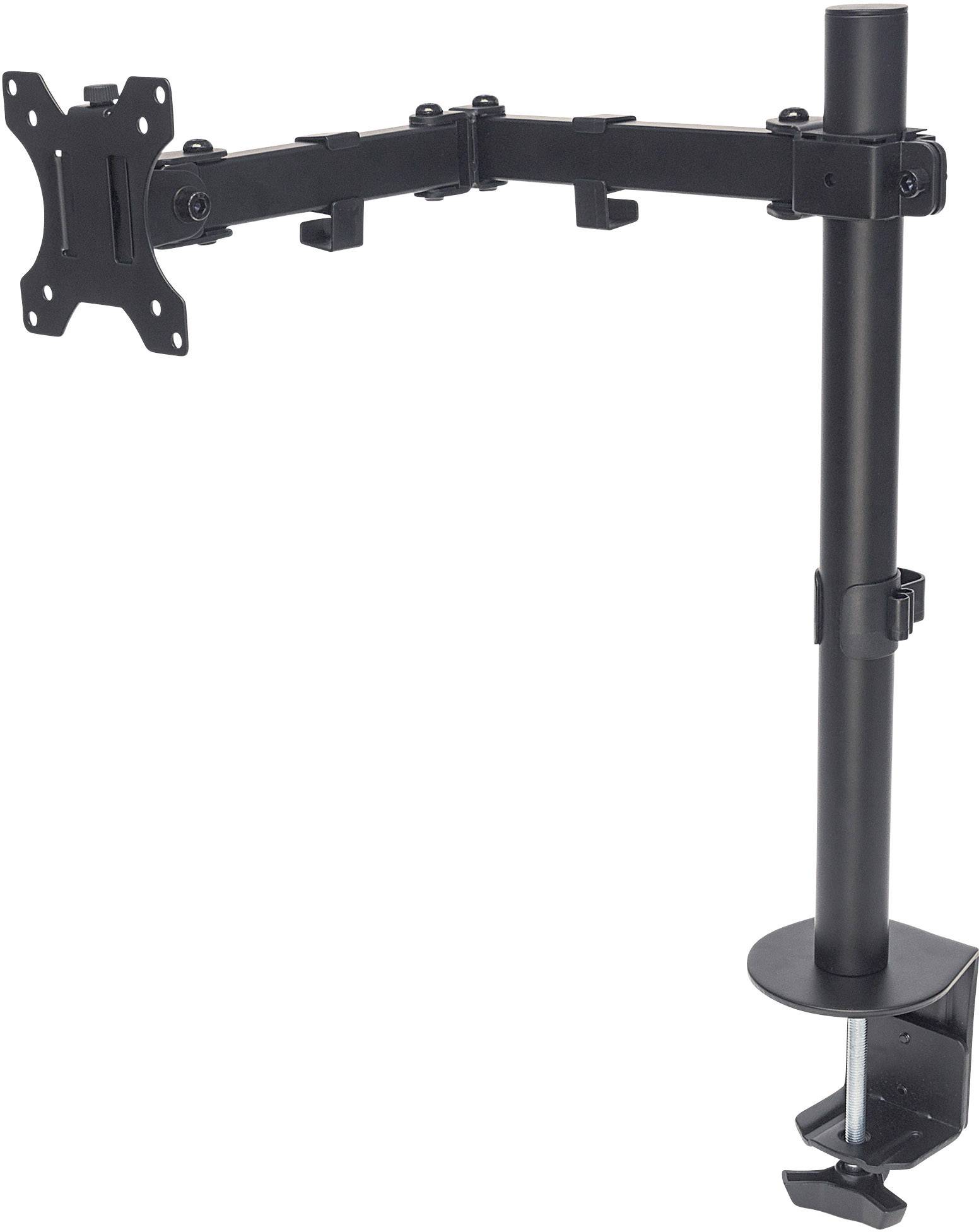 Manhattan 461542 simple Support de table pour écran 33,0 cm (13") - 81,3 cm (32") noir réglable en hauteur, inclinable, mobile
