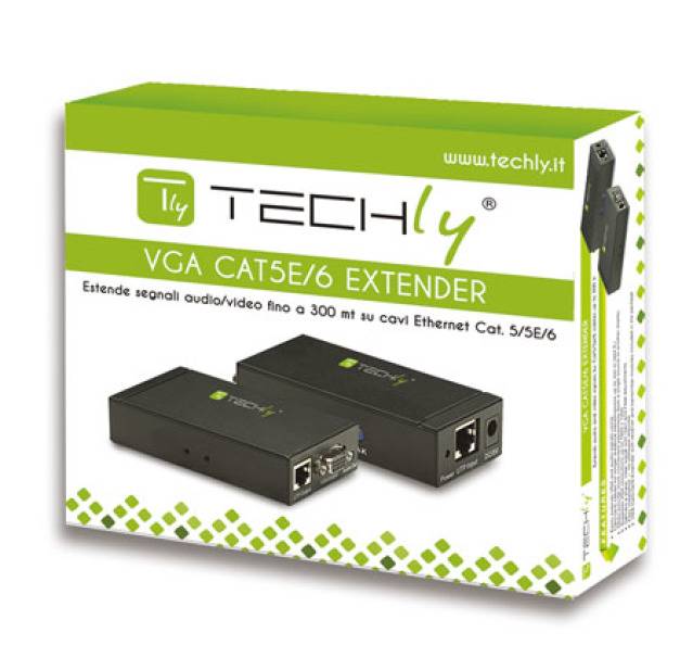 Répéteur (extension) TECHly IDATA-EX-DL344 IDATA-EX-DL344 VGA, jack câble réseau RJ45 Portée (max.):300 m 1 pc(s)