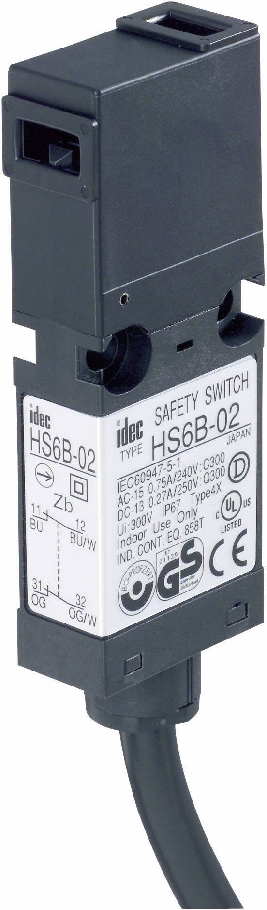 Idec HS6B-11B01-SET HS6B-11B01-SET Interrupteur de sécurité 250 V/AC 3 A levier métallique droit, levier métallique courbé à