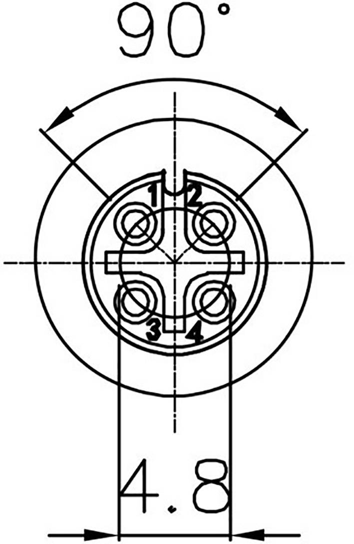 Lutronic 0260 04 Connecteur rond femelle, droit Nombre total de pôles: 4 1 pc(s)