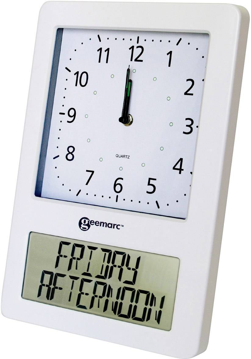 Geemarc VISO50_WH_VDE radiopiloté(e) Horloge murale blanc