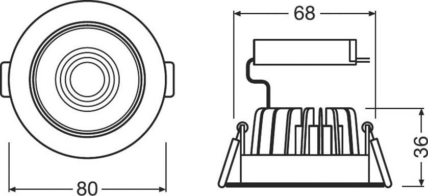LEDVANCE 4058075126909 SPOT ADJUST Luminaire à LED encastrable LED LED intégrée 6.5 W blanc
