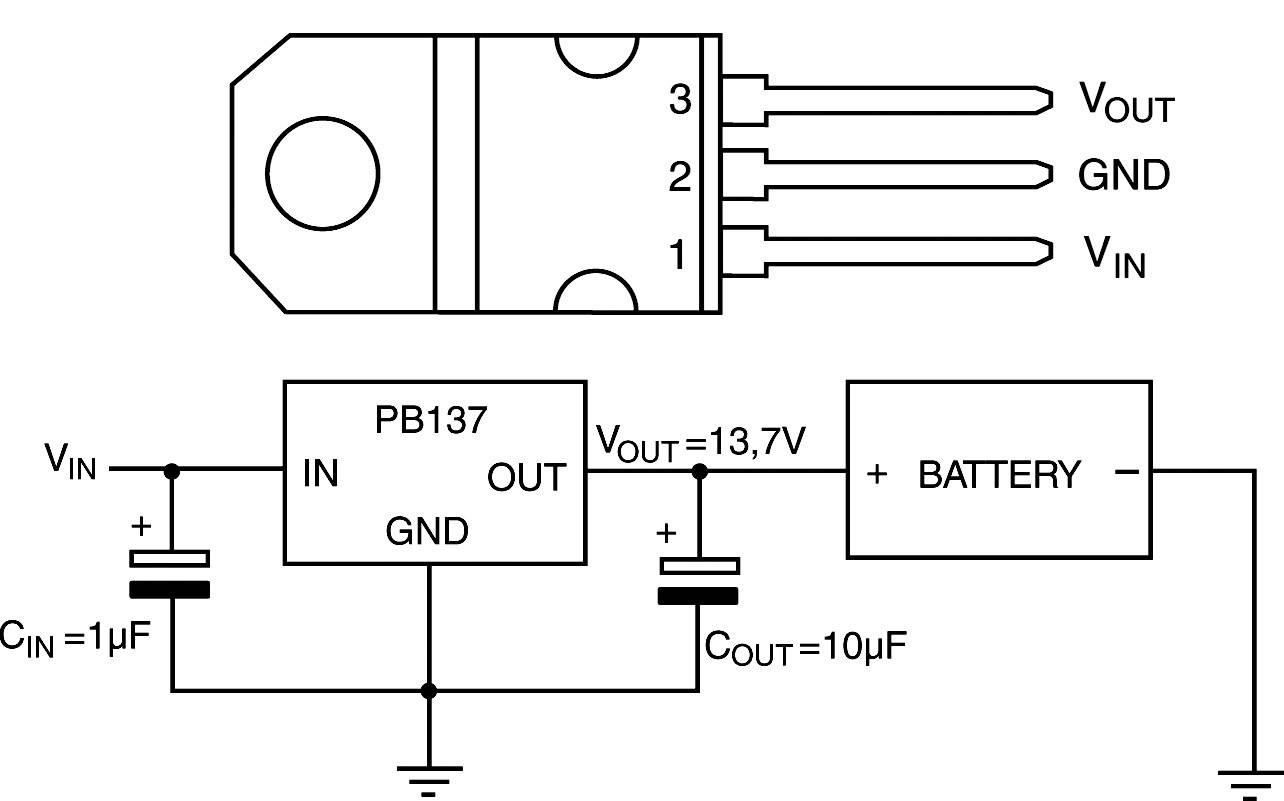 PMIC - Régulateur de tension - linéaire (LDO) STMicroelectronics PB137ACV Positive, Fixe TO-220AB
