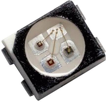 Broadcom HSMF-A341-A00J1 LED CMS multicolore PLCC4 rouge, vert, bleu 80 mcd, 160 mcd, 40 mcd 120 ° 20 mA, 20 mA, 20 mA 1.9 V, 3.4