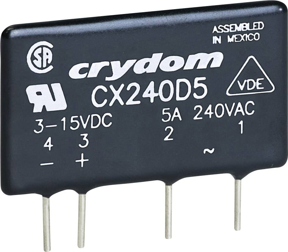 Crydom Relais à semi-conducteurs CXE240D5 5 A Tension de contact (max.): 280 V/AC à commutation au zéro de tension 1 pc(s)