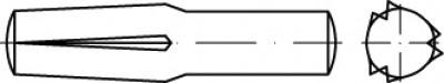 TOOLCRAFT TO-5437962 Goupille cannelée enfichable 10 mm acier 25 pc(s)