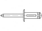 TOOLCRAFT TO-5455299 Rivet aveugle ouvert 4.1 mm 500 pc(s)