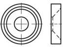 Rondelle rosette 88499 100 pc(s) TOOLCRAFT TO-5455479