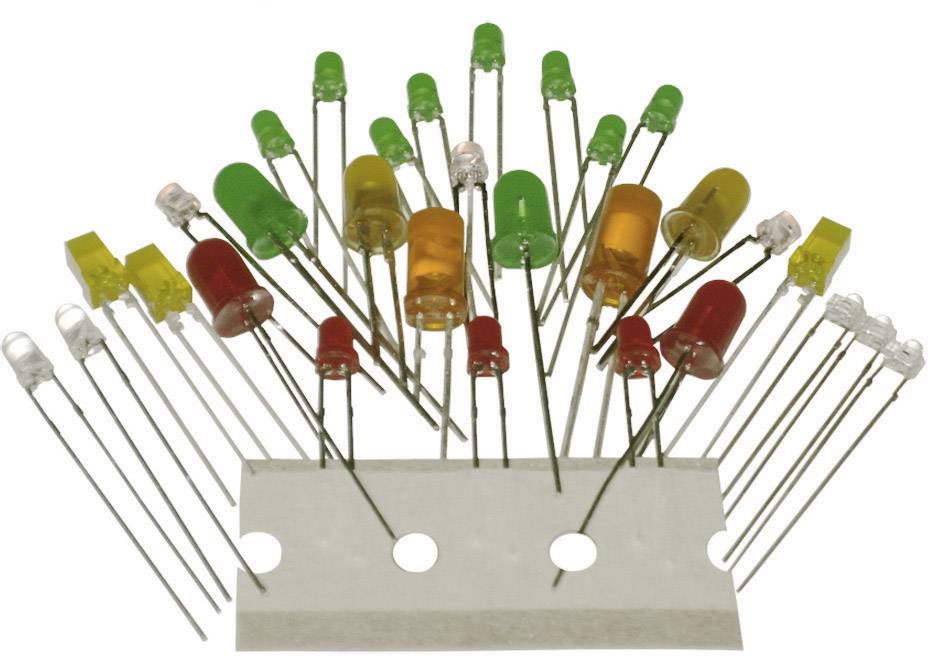 Kemo S036 Assortiment de LEDs rouge, vert, jaune