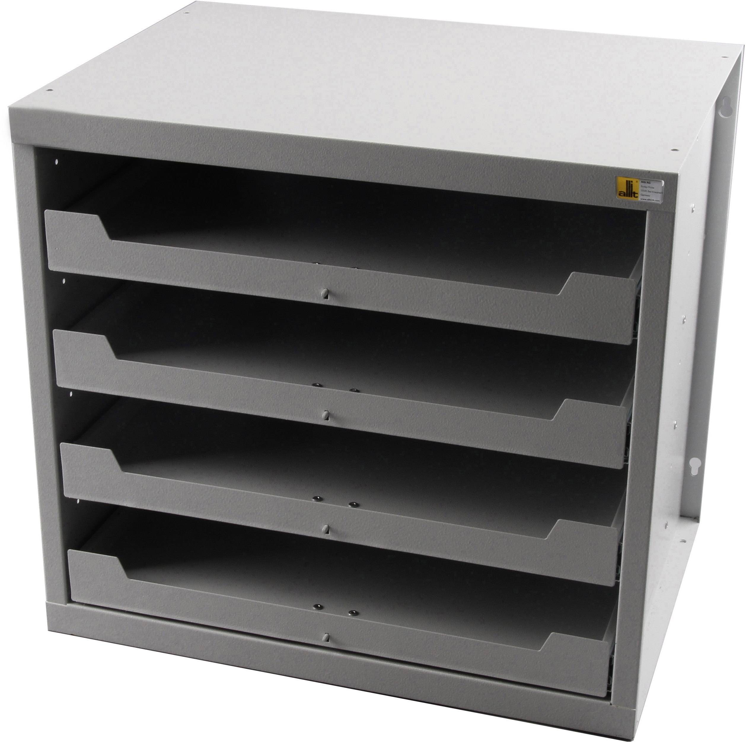 Allit 455805 Boîtier pour système de tiroirs EuroPlus Depot M (l x H x P) 380 x 465 x 505 mm gris 1 pc(s)