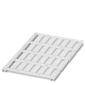 Une grille blanche rectangulaire à barres parallèles, souvent utilisée comme caillebotis pour la ventilation ou le drainage.