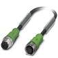 Câble de raccordement Phoenix Contact SAC-4P-M12MS/ 0,6-PVC/M12FS 1415612 0.60 m Nombre de pôles: 4 1 pc(s)