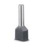 Embout double d'extrémité de câble Phoenix Contact AI-TWIN 2X 2,5 -10 GY 3240669 2.5 mm² x 10 mm partiellement isolé gris 100