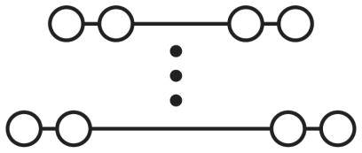 Diagramme d'une isomorphie entre deux graphes circulaires reliés par un recouvrement avec des points au centre