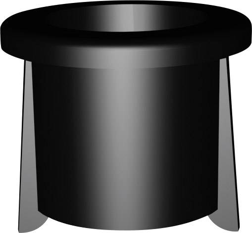 Un chapeau haut-de-forme noir, légèrement incliné.