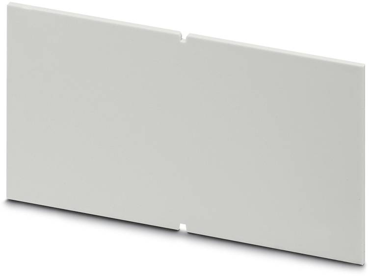 Couvercle rectangulaire blanc en plastique, utilisé pour protéger des composants ou des connexions.