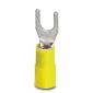 Cosse à fourche Phoenix Contact C-FCI 6/M4 3240042 Ø du trou: 4.30 mm 4 mm² 6 mm² M4 partiellement isolé jaune 50 pc(s)