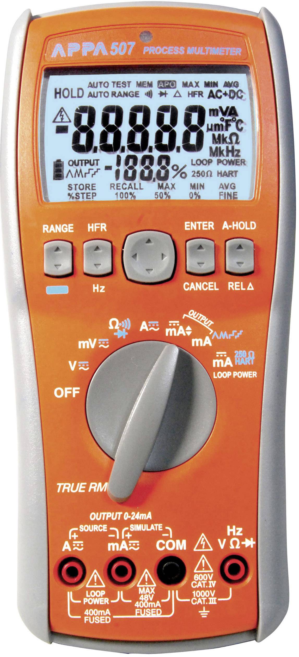 CMT Appa 507 Multimètre numérique CAT III 1000 V, CAT IV 600 V Affichage (nombre de points): 50000