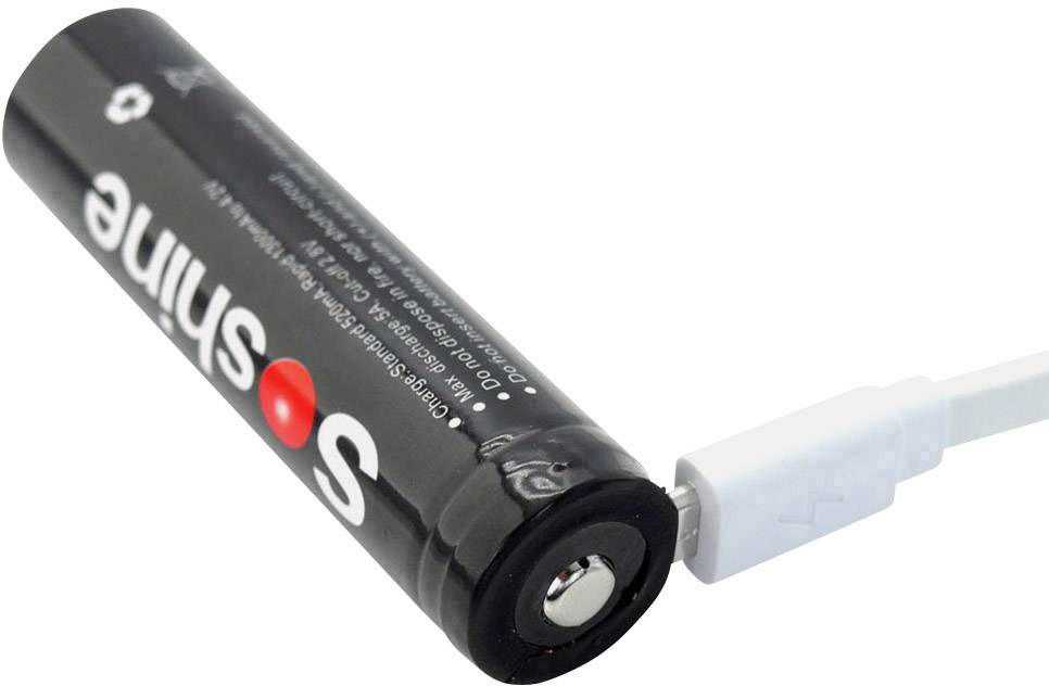 Soshine 18650USB-3.7-3000 Batterie USB-Micro-B 18650 Li-Ion 3.6 V 3000 mAh 1 pc(s)