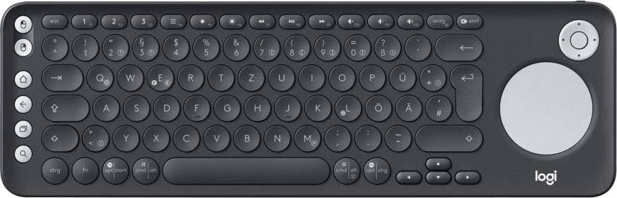 Logitech K600 Bluetooth Clavier allemand, QWERTZ, Windows gris foncé