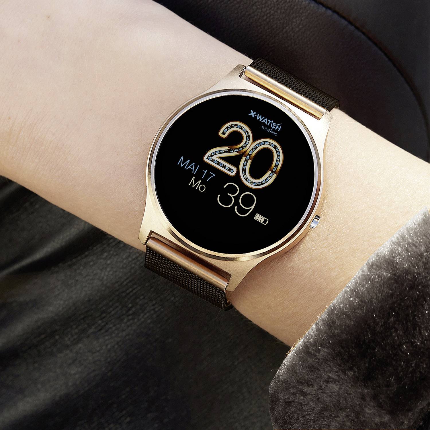 X-WATCH Joli XW PRO Montre connectée noir