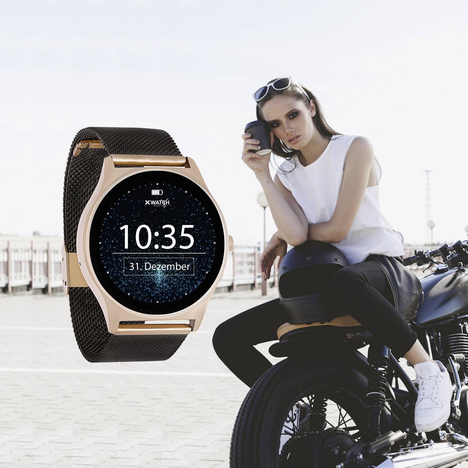 X-WATCH Joli XW PRO Montre connectée noir