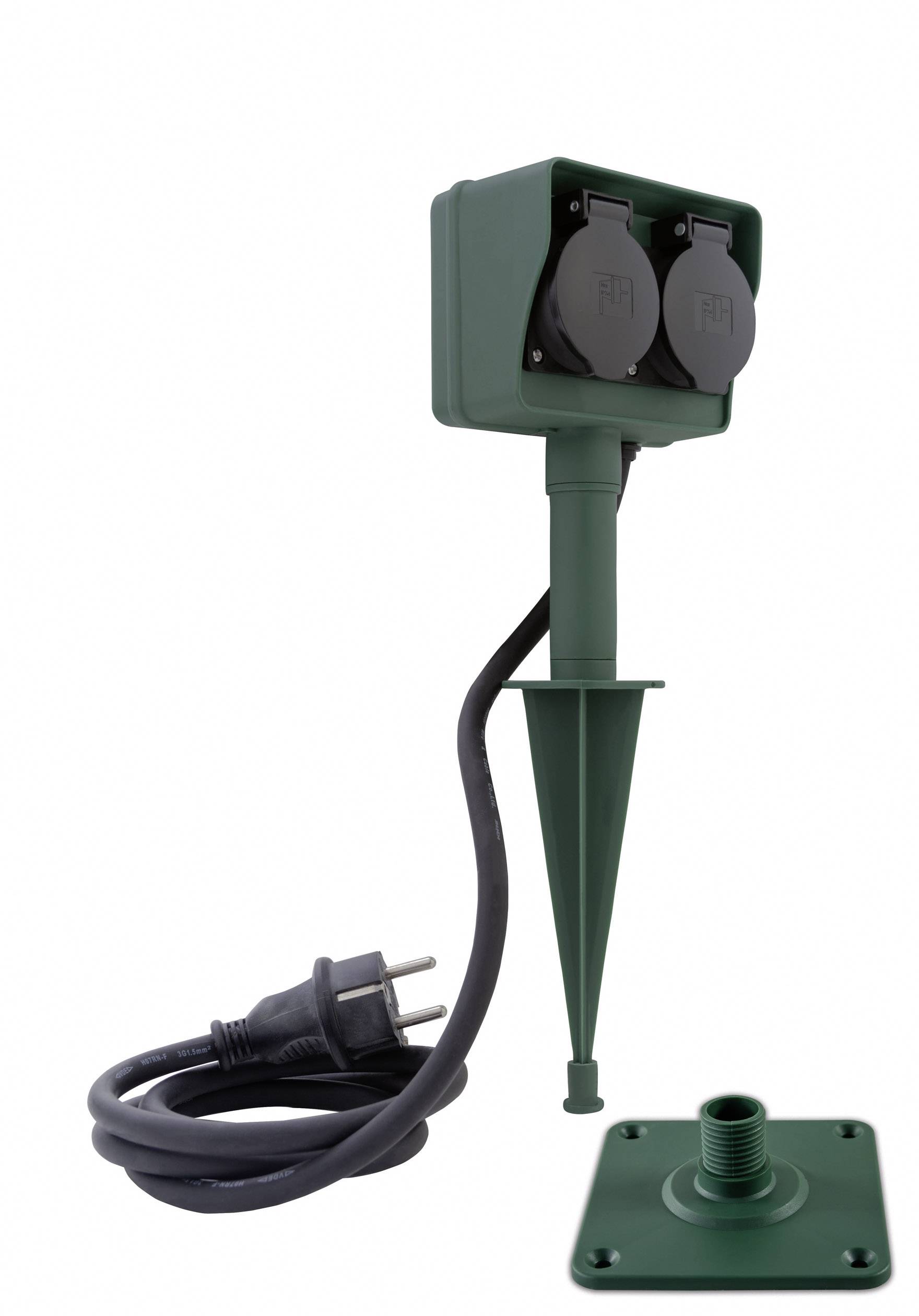 Prise de jardin REV 0595004555 vert contact de protection 1 pc(s)