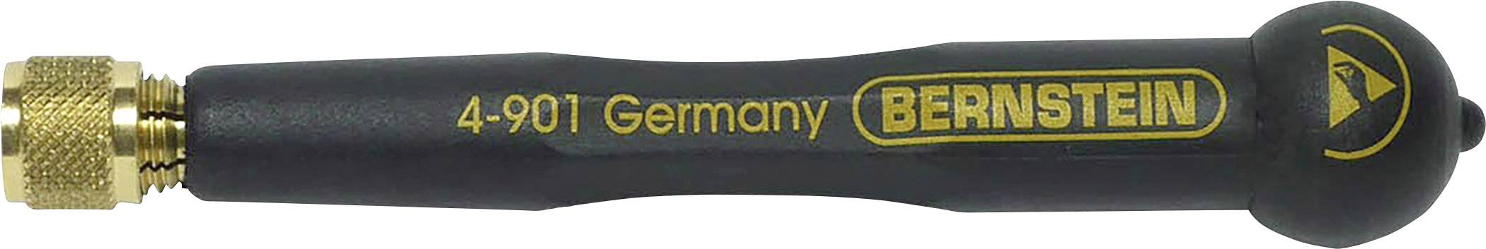 Poignée de tournevis noire avec des impressions jaunes '4-901 Germany' et 'Bernstein', embout de couleur or.
