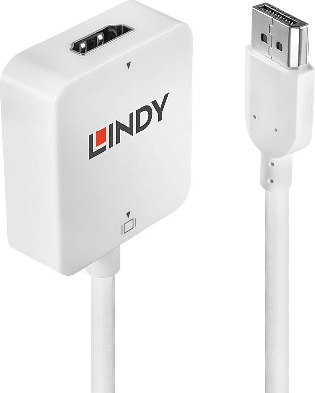 LINDY 38146 HDMI / DisplayPort Convertisseur [1x HDMI femelle - 1x DisplayPort mâle] blanc