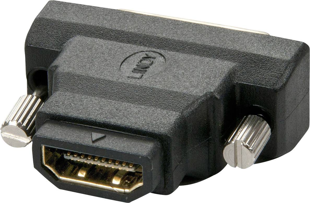 LINDY 41228 HDMI / DVI Adaptateur [1x HDMI femelle - 1x DVI mâle 18+1 pôles] noir 0 m
