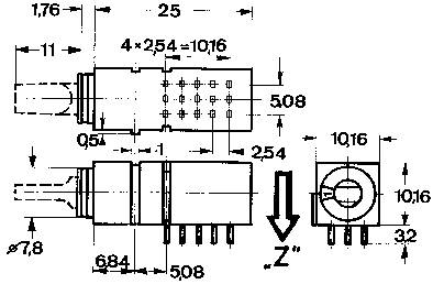 Mentor 1843.9031 1843.9031 Commutateur rotatif 60 V DC/AC 0.5 A Positions de commutation 10 1 pc(s)