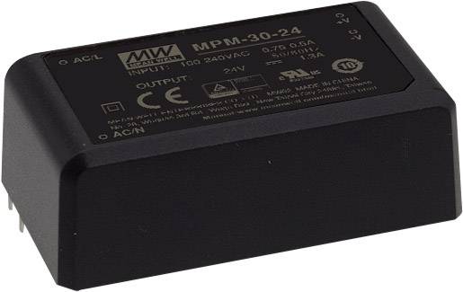 Mean Well MPM-30-5 Alimentation CA/CC pour circuits imprimés 5 V/DC 6 A