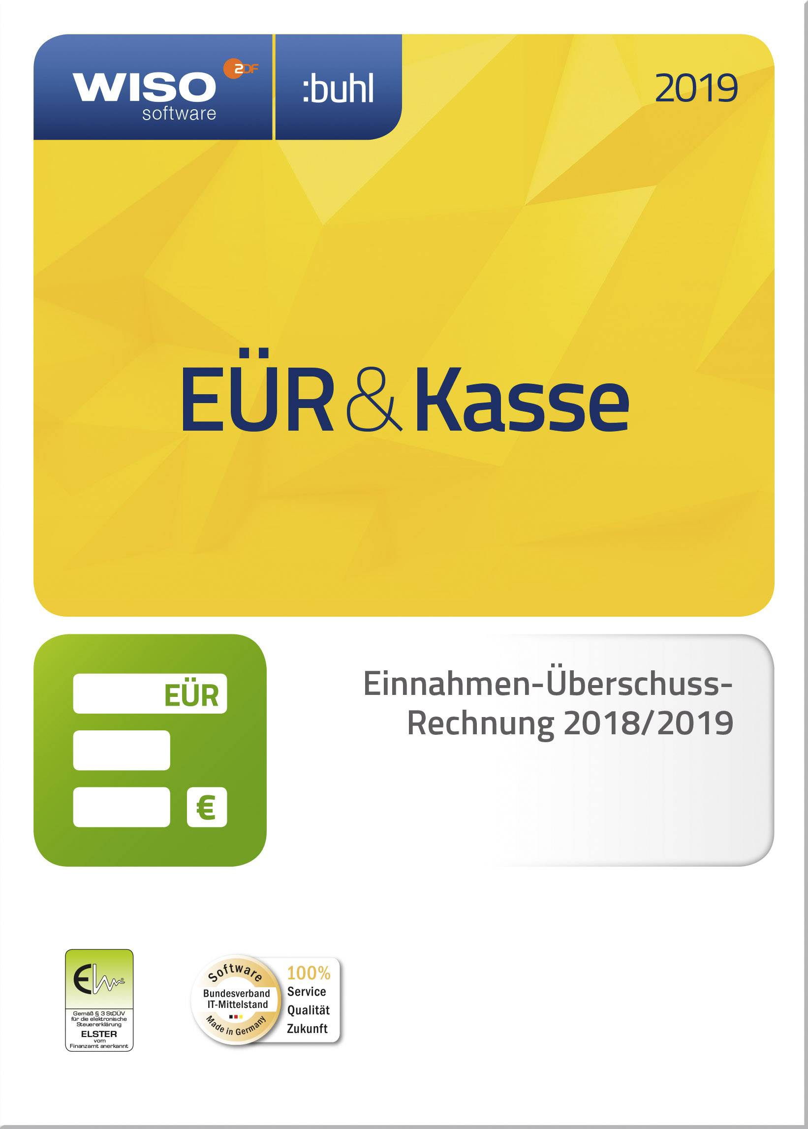 WISO EÜR & Kasse 2019 Vollversion, 1 Lizenz Windows Finanz-Software, Steuer-Software