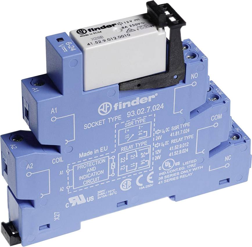Finder 38.52.0.024.0060 Interface relais 24 V/DC, 24 V/AC 8 A 2 inverseurs (RT) 1 pc(s)