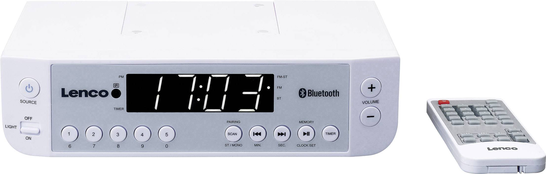Lenco KCR-100 Radio de cuisine FM Bluetooth blanc