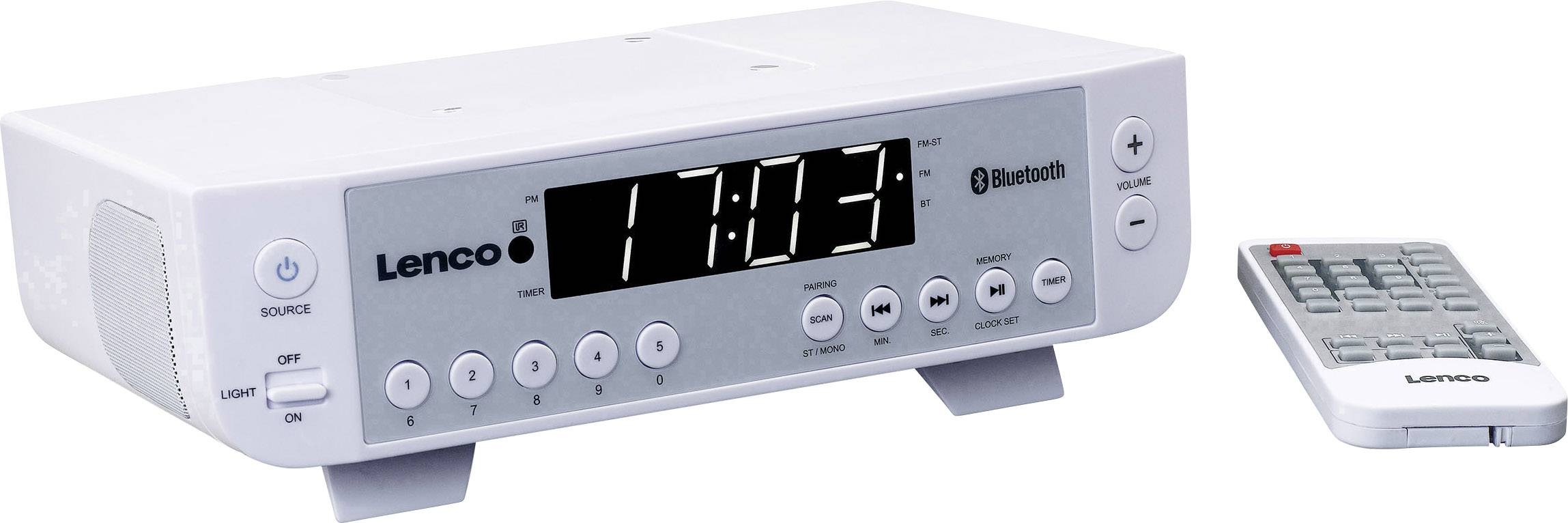 Lenco KCR-100 Radio de cuisine FM Bluetooth blanc