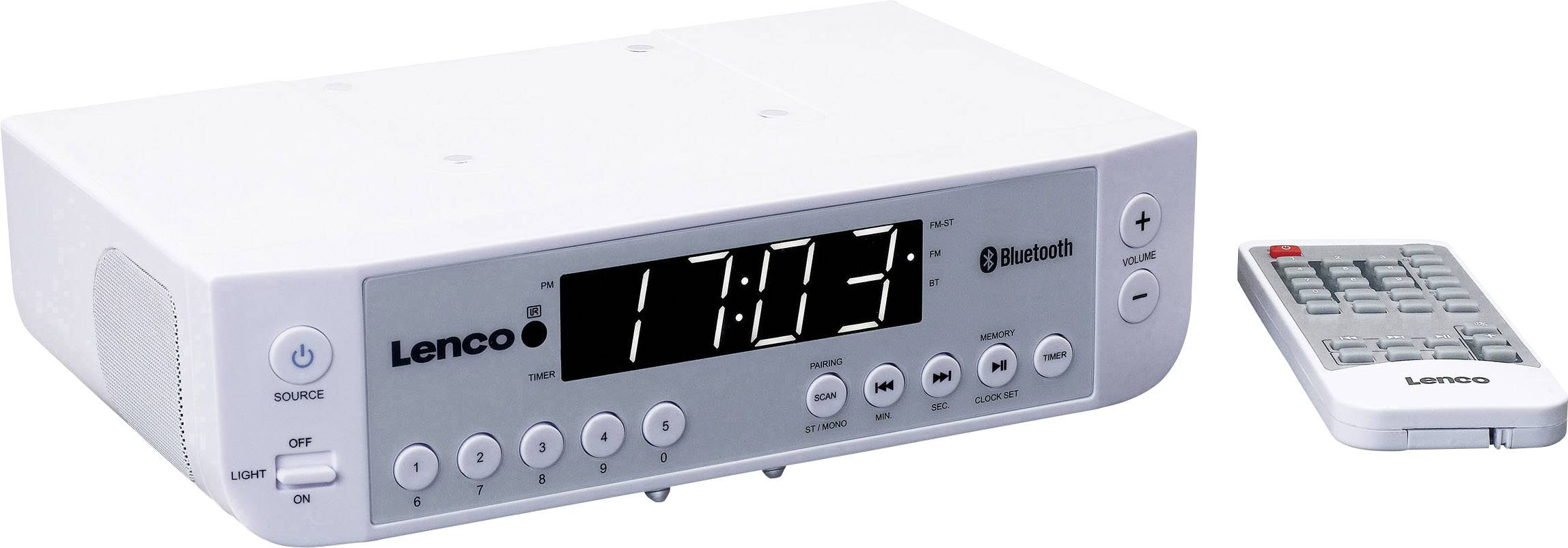Lenco KCR-100 Radio de cuisine FM Bluetooth blanc