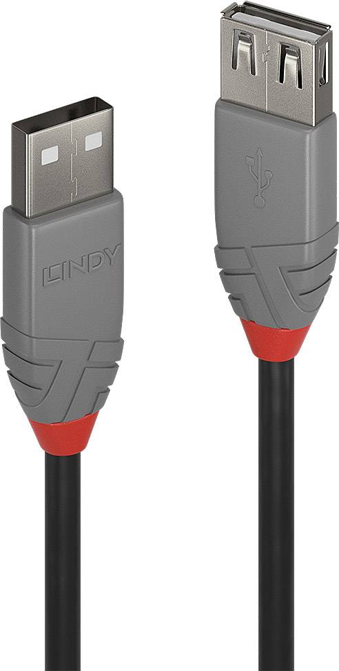 LINDY Câble USB USB 2.0 USB-A mâle, USB-A femelle 0.50 m noir 36701