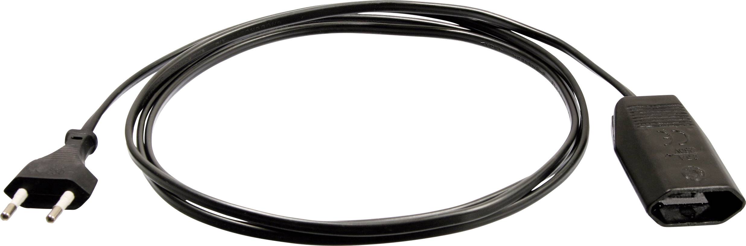 AS Schwabe 50132 alimentation Rallonge 2.5 A noir 3.00 m H03VVH2-F 2X 0,75 mm²