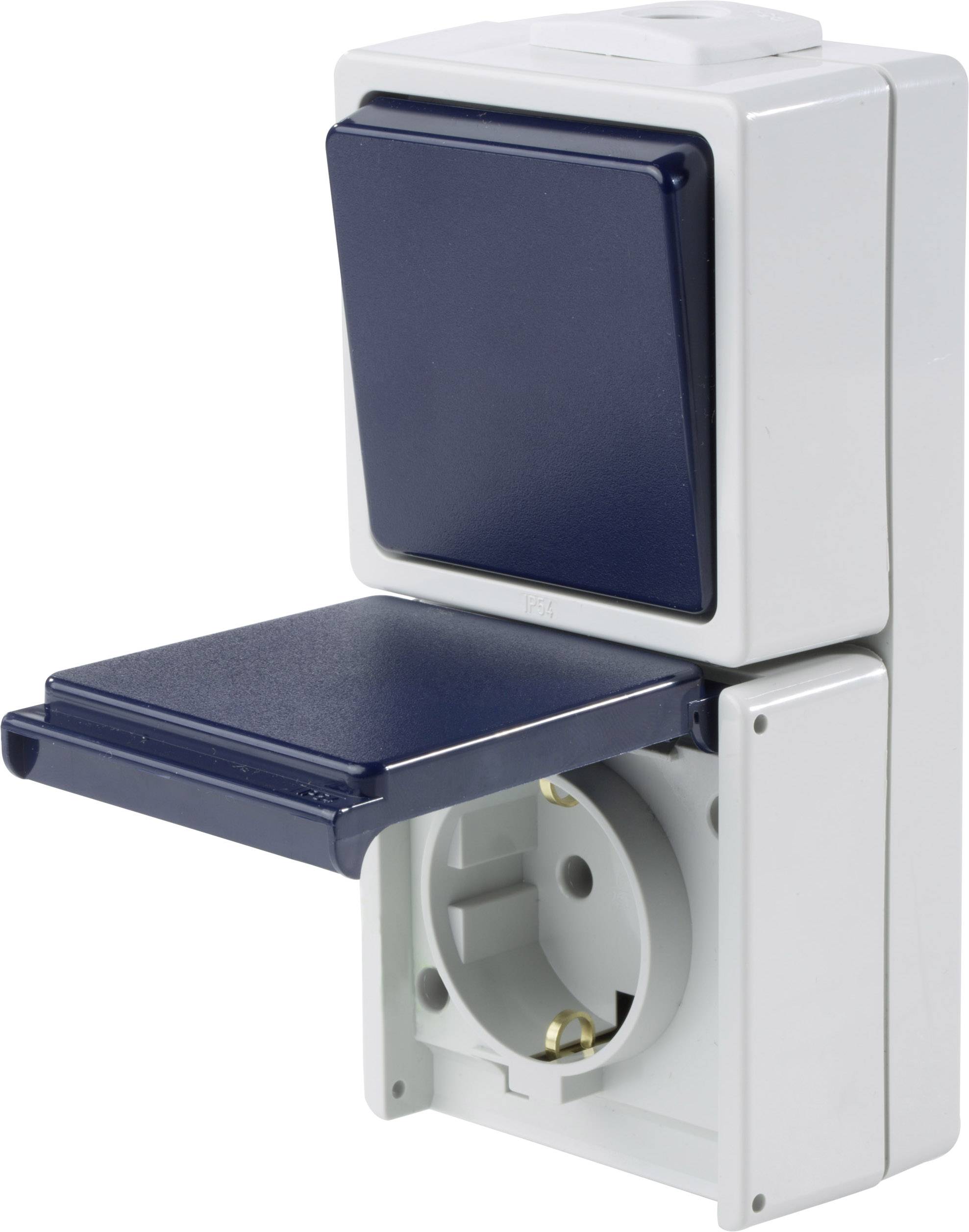 AS Schwabe 62455 Interrupteur en saillie IP54 gris