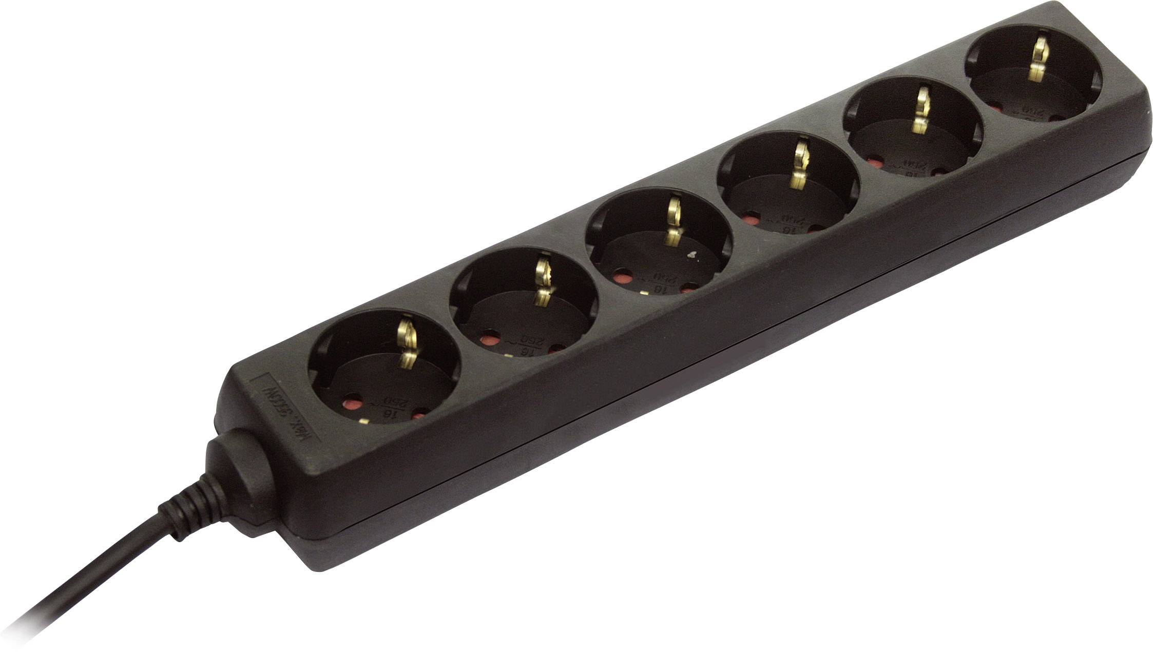 Multiprise AS Schwabe 11632 noir contact de protection 1 pc(s)